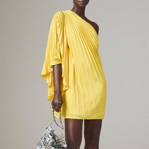 Anthropologie Hutch One-Shoulder Pleated Mini Dress